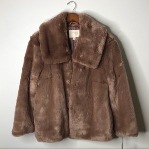 A NEW DAY | Pink Faux Fur Coat